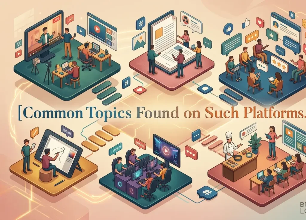 common topics found on such platforms