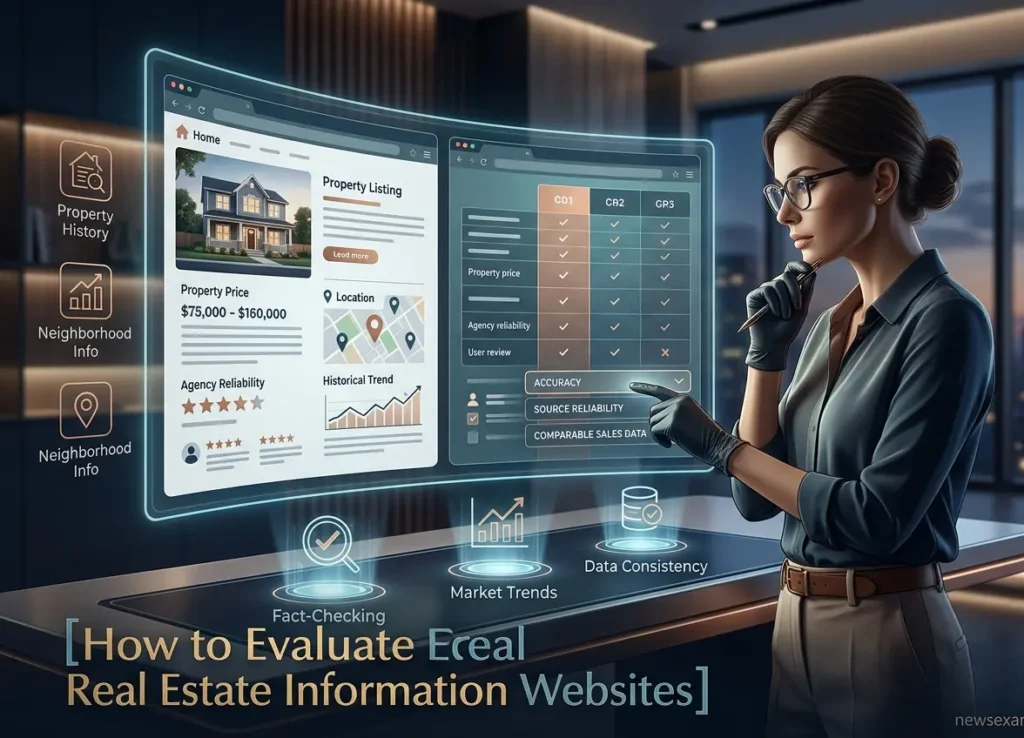 how to evaluate real estate information websites